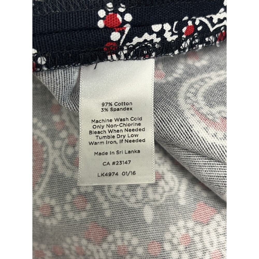 Talbots Navy and White Paisley Mini Skirt - Picture 4 of 8